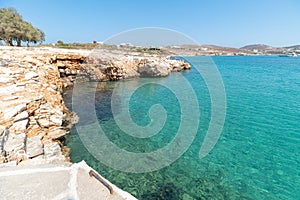 Marcello beach and Agios Fokas - Cyclades island - Aegean sea - Paroikia Parikia Paros - Greece