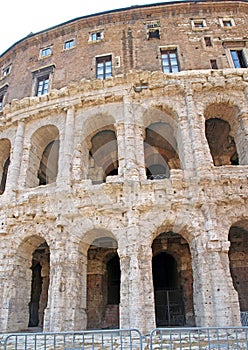 Detail of the Teatro di Marcello, or  Theatre of Marcellus. Rome. Italy photo