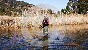 March 12, 2020. Trout hunt between reedy. in Hisaronu.