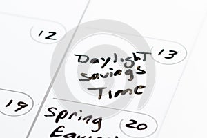 March 13, Daylight savings time