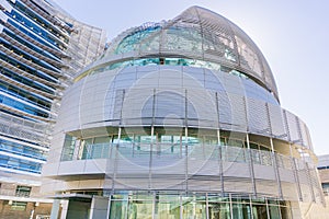 March 14, 2017, San Jose, California/USA - Close up of the modern City Hall building of San JosÃ© on a sunny day, Silicon Valley,