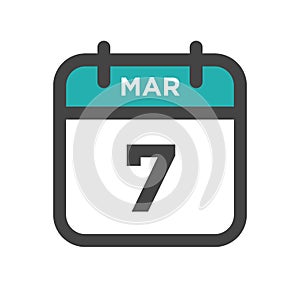 March 7 Calendar Day or Calender Date for Deadlines or Appointment
