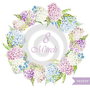 March 8, hydrangea, wreath, flowers4