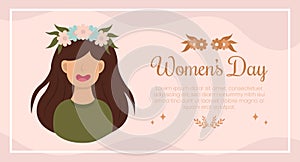 March 8th international women`s day celebration background