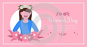 March 8th international women`s day celebration background