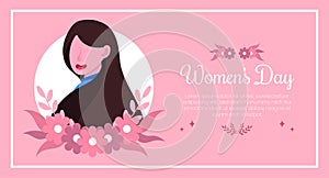 March 8th international women`s day celebration background