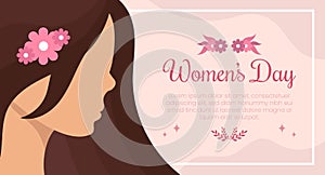 March 8th international women`s day celebration background