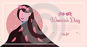 March 8th international women`s day celebration background