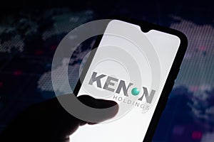 March 29, 2021, Brazil. In this photo illustration a Kenon Holdings logo seen displayed on a smartphone