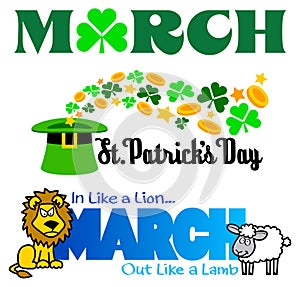 March Events Clip Art Set/eps