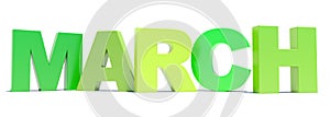 March green text