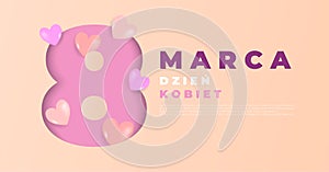 8 march, happy woman day. 8 marca dzien kobiet background photo