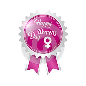 8 March International Women Day Greeting Card Icon