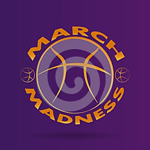 March Madness basketball sport design.