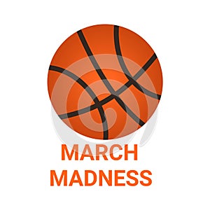 March Madness concept isolated on white background