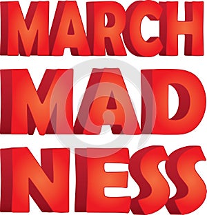 March Madness Stacked 3D Logo