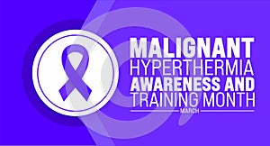 March is Malignant Hyperthermia Awareness and Training Month background template. Holiday concept.