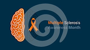 March is Multiple Sclerosis Awareness Month vector design