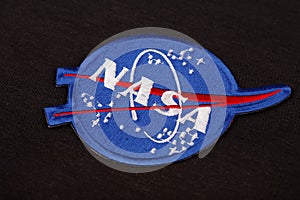 15 March 2018 - The National Aeronautics and Space Administration (NASA) emblem patch on black uniform