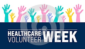 March is National Healthcare Volunteer Week background template. Holiday concept. use to background, banner,