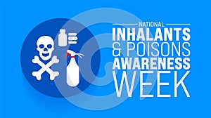 March is National Inhalants And Poisons Awareness Week background template. Holiday concept. photo