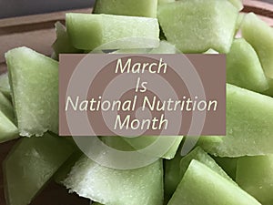 National nutrition month