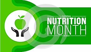 March is National Nutrition Month background template. Holiday concept. use to background, banner,