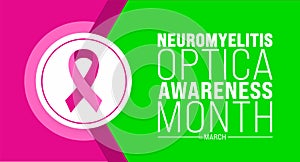 March is Neuromyelitis Optica Awareness Month background template. Holiday concept. use to background photo