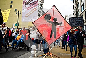 March for Our Lives movement`s march in Downtown Los Angeles