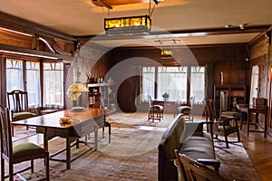 March 15, 2018 Pasadena / CA / USA - Interior view of one of the rooms in Gamble House