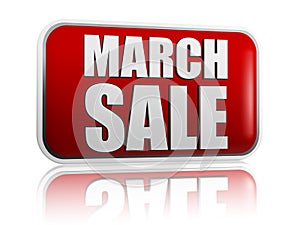 March sale red banner