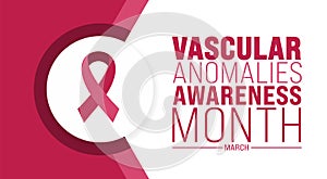 March is Vascular Anomalies Awareness Month background template. Holiday concept. use to background,