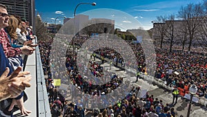 MARCH 24, 2018: Washington, D.C. Hundreds of thousands gather on Pennsylvania Avenue, NW in . Shooting, marjory