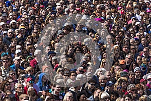 MARCH 24, 2018: Washington, D.C. Hundreds of thousands gather on Pennsylvania Avenue, NW in . 24, parkland