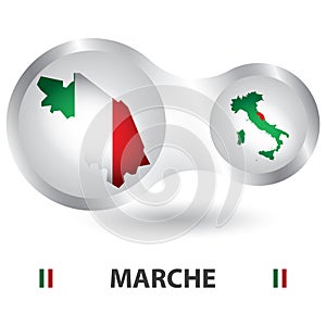 marche map. Vector illustration decorative design