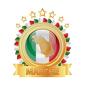 marche map. Vector illustration decorative design