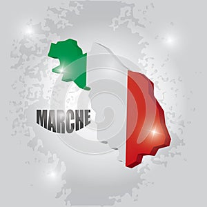 Marche map. Vector illustration decorative design