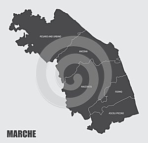 Marche region map