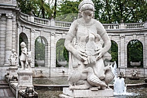 Marchenbrunnen Fairy Tale Fountain in the Volkspark Friedrichshain Park, Berlin, Germany