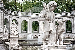 Marchenbrunnen Fairy Tale Fountain in the Volkspark Friedrichshain Park, Berlin, Germany