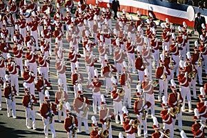 Marching band in parade