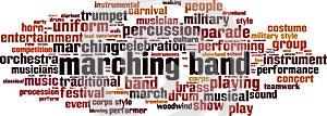 Marching band word cloud