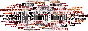 Marching band word cloud photo