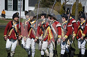Marching British Redcoats