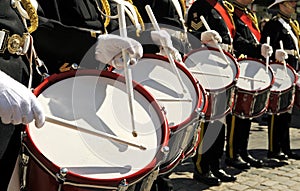 Marching drummers