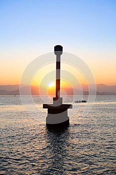 Marco PadrÃÂ£o de Santos, monument inaugurated on January 26, 1962, in commemoration of the 123rd anniversary of the elevation of photo