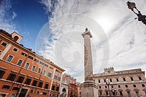 Marcus Aurelius column on Piazza Colonna