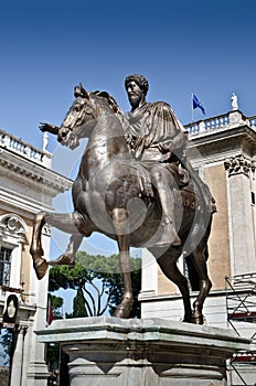 Marcus Aurelius in Piazza del Campidoglio in Rome