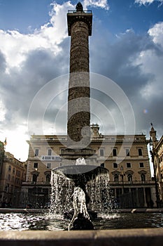 Marcus Aurelius Victory Column Rome Piazza Colonna