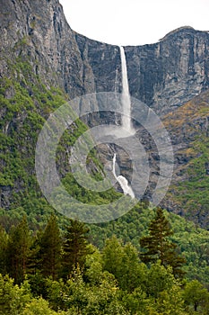 Mardalsfossen by Eikedalsvatnet in Romsdal waterfall, Norway photo